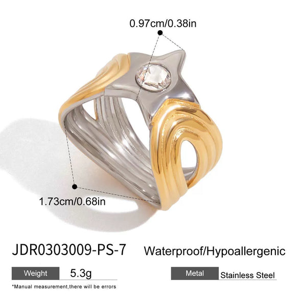 Jewelry Rings Earrings And Necklaces Titanium Steel Stainless Steel Fivepointed Star Electroplated