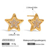 Jewelry Rings Earrings And Necklaces Titanium Steel Stainless Steel Fivepointed Star Electroplated