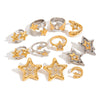 Jewelry Rings Earrings And Necklaces Titanium Steel Stainless Steel Fivepointed Star Electroplated