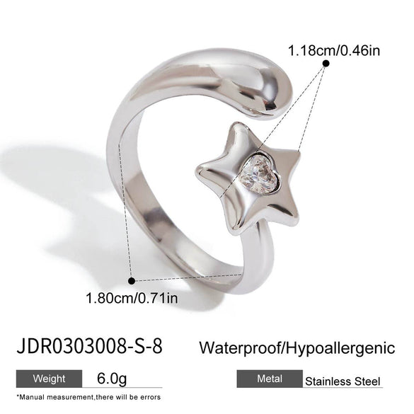 Jewelry Rings Earrings And Necklaces Titanium Steel Stainless Steel Fivepointed Star Electroplated