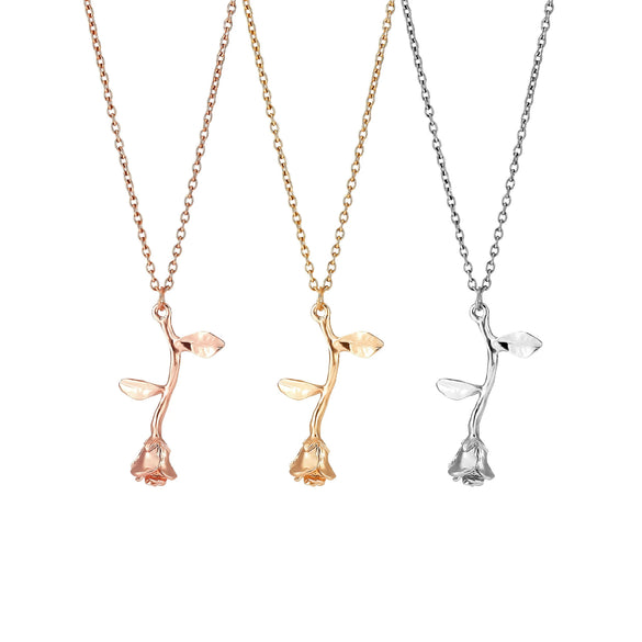 Jewelry Rose Pendant Necklace Alloy Geometric U Shape Electroplating