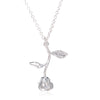 Jewelry Rose Pendant Necklace Alloy Geometric U Shape Electroplating