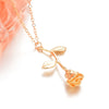 Jewelry Rose Pendant Necklace Alloy Geometric U Shape Electroplating