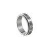 Jewelry Rotating Titanium Steel Decompression Ring Wave Flower Ushaped Pattern Seiko