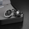 Jewelry Rotating Titanium Steel Decompression Ring Wave Flower Ushaped Pattern Seiko