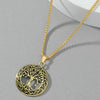Jewelry Round Hollow Ing Tree Tree Of Life Pendant Zinc Alloy Geometric Retro Style Unisex