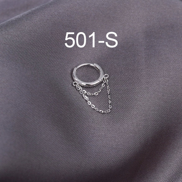Jewelry S925 Silver Geometric Tassel Earring With Electroplating