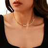 Jewelry S925 Sterling Silver Disc Necklace Electroplating Light Luxury Niche Design For Female
