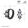 Jewelry S925 Sterling Silver Earrings Zircon Geometric Light Luxury Electroplated
