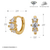 Jewelry S925 Sterling Silver Earrings Zircon Geometric Light Luxury Electroplated