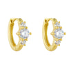 Jewelry S925 Sterling Silver Earrings Zircon Geometric Style Set With Diamonds