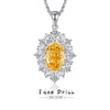 Jewelry S925 Sterling Silver Geometric Diamond Necklace Pendant