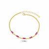 Jewelry S925 Sterling Silver Geometric Inlaid Zircon Retro Dopamine Bracelet Unisex Couple Style