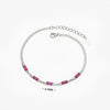 Jewelry S925 Sterling Silver Geometric Inlaid Zircon Retro Dopamine Bracelet Unisex Couple Style