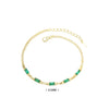 Jewelry S925 Sterling Silver Geometric Inlaid Zircon Retro Dopamine Bracelet Unisex Couple Style