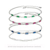 Jewelry S925 Sterling Silver Geometric Inlaid Zircon Retro Dopamine Bracelet Unisex Couple Style