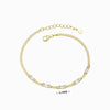 Jewelry S925 Sterling Silver Geometric Inlaid Zircon Retro Dopamine Bracelet Unisex Couple Style