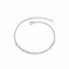 Jewelry S925 Sterling Silver Geometric Inlaid Zircon Retro Dopamine Bracelet Unisex Couple Style