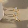 Jewelry S925 Sterling Silver Geometric Ring Electroplating