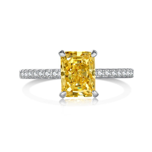 Jewelry S925 Sterling Silver Geometric Square Zirconium Electroplating Women's
