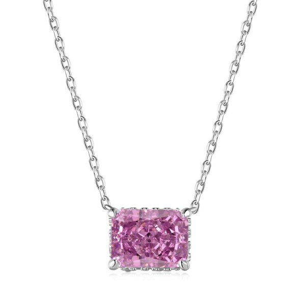 Jewelry S925 Sterling Silver Geometric Square Zirconium Electroplating Women's