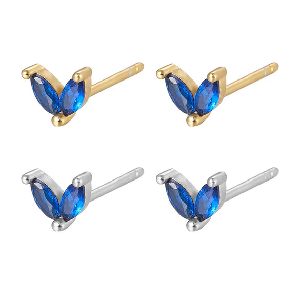 Jewelry S925 Sterling Silver Geometric Style Horse Eye Stone Earrings