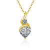 Jewelry S925 Sterling Silver Heartshaped Moissanite Pendant Necklace