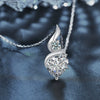 Jewelry S925 Sterling Silver Heartshaped Moissanite Pendant Necklace