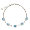 Jewelry S925 Sterling Silver Natural Gemstone Geometric Style Bracelet For Women