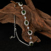 Jewelry S925 Sterling Silver Natural Gemstone Geometric Style Bracelet For Women