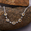 Jewelry S925 Sterling Silver Natural Gemstone Geometric Style Bracelet For Women