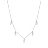 Jewelry S925 Sterling Silver Natural Pearl Geometric Pendant Necklace Electroplating