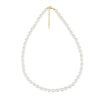 Jewelry S925 Sterling Silver Natural Pearl Geometric Pendant Necklace Electroplating
