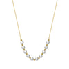 Jewelry S925 Sterling Silver Natural Pearl Geometric Pendant Necklace Electroplating