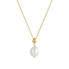Jewelry S925 Sterling Silver Natural Pearl Geometric Pendant Necklace Electroplating