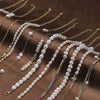 Jewelry S925 Sterling Silver Natural Pearl Geometric Pendant Necklace Electroplating