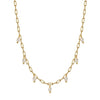 Jewelry S925 Sterling Silver Natural Pearl Geometric Pendant Necklace Electroplating