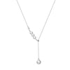 Jewelry S925 Sterling Silver Natural Pearl Geometric Pendant Necklace Electroplating