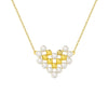 Jewelry S925 Sterling Silver Natural Pearl Geometric Pendant Necklace Electroplating