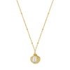 Jewelry S925 Sterling Silver Natural Pearl Geometric Pendant Necklace Electroplating