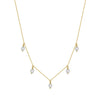 Jewelry S925 Sterling Silver Natural Pearl Geometric Pendant Necklace Electroplating