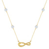 Jewelry S925 Sterling Silver Natural Pearl Geometric Pendant Necklace Electroplating