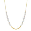 Jewelry S925 Sterling Silver Natural Pearl Geometric Pendant Necklace Electroplating