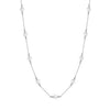 Jewelry S925 Sterling Silver Natural Pearl Geometric Pendant Necklace Electroplating
