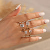Jewelry S925 Sterling Silver Rock Candy Style Set With Zircon For Women