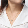 Jewelry S925 Sterling Silver Round Bag Pendant Necklace Electroplated