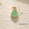 Jewelry Semiprecious Stone Heartshaped Pendants Copper Plated With 18K Gold Inlay Crystal Bracelet Charms Sweet Style