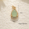 Jewelry Semiprecious Stone Heartshaped Pendants Copper Plated With 18K Gold Inlay Crystal Bracelet Charms Sweet Style