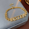 Jewelry Set Alloy And Copper Electroplated Flowers Pendant Clavicle Chain Light Luxury Style For Women