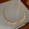 Jewelry Set Alloy And Copper Electroplated Flowers Pendant Clavicle Chain Light Luxury Style For Women